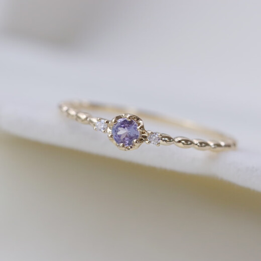 Shaoyu 9K real gold natural tanzanite fine stack light luxury ring birthday gift Camus jewelry other sizes customized