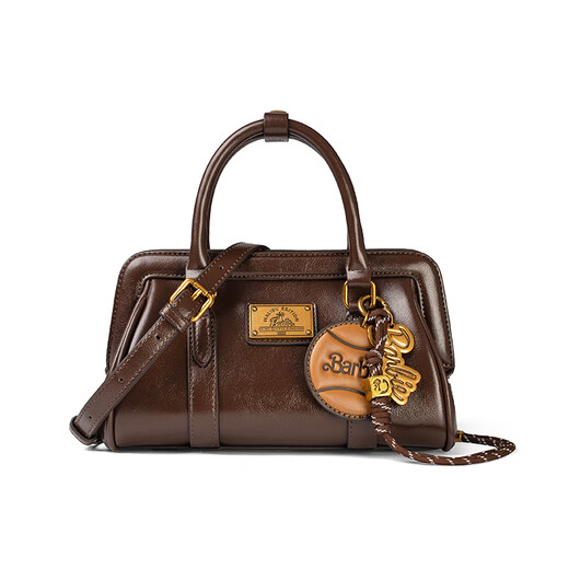 Barbie Bag Women's Bag Retro Light Luxury Portable Bowling Bag Shoulder 2025 New Crossbody Bag Bestie Birthday Gift Brown Gift Box Packaging/Easy Gifting