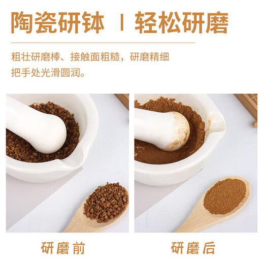 Jieyi tablet grinder tamping pot, tamping pestle, grinding bowl, tamping device, powder grinding tool, medicine grinding device, grinding bowl, medicine tamping set, 6cm bowl + stick + spoon + brush