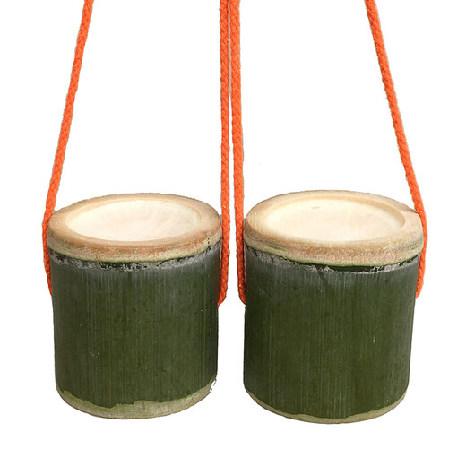 Bamboo tube stilts kindergarten bamboo toys children's bamboo high-rise balance training equipment large bamboo joints at the top a pair of stilts