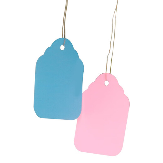 奔新农（BENXINNONG）PVC防水标签/园艺标签/花卉牌/带线吊牌/塑料标签/吊签植物标签牌 5*7cm黄一百张