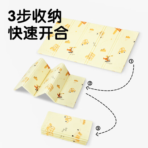 Magmeng crawling mat baby xpe crawling mat double-sided thickened 2cm folding floor mat non-toxic, odorless and formaldehyde-free 1.8*2
