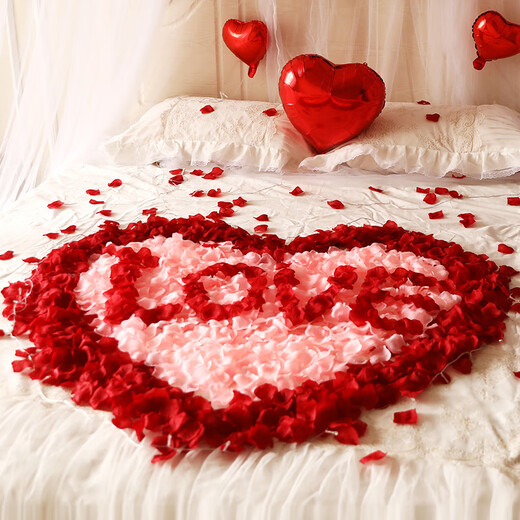 Abaoli milk white artificial petals fake rose petals proposal birthday wedding wedding romantic scene confession arrangement decoration