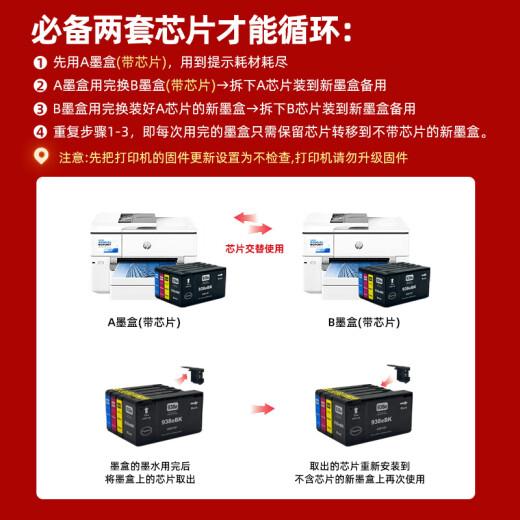 惠普a3a4彩色喷墨打印机9730复印扫描一体机无线自动双面家用办公9720 9730【A3/A4打印复印扫描 双纸盒 套二[含芯片大容量墨盒2套+10墨