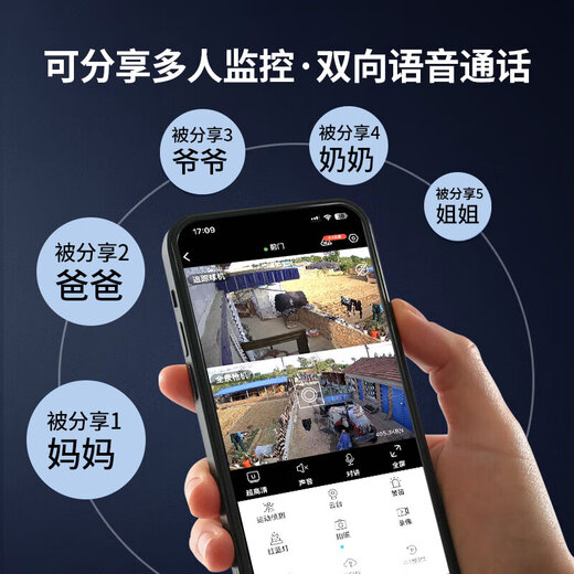 
LUXVIEW dual camera 10 million high-definition intelligent surveillance camera for home wireless wifi network mobile phone remote indoor monitor 360 degree no blind spots with night vision panoramic view for home