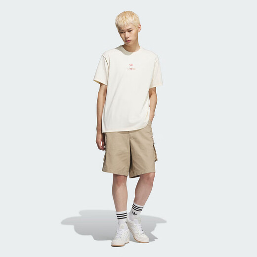 Camiseta Adidas Clover Men's 2025 Summer New Loose Round Neck Corbition Sports y Camiseta informal de manga corta KC1429 XL
