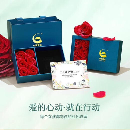 Chinese gold plain gold ring women's pure gold jewelry birthday gift for girlfriend mother wife wedding anniversary pure gold pure gold ring ring ring number 13 + certificate gift box