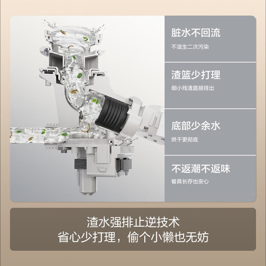 FOTILE sink dishwasher 02-M1, no bending design, 7 sets of household sink dishwasher, high-energy bubble washing, strong drainage of residue water, washable fruits, vegetables and seafood 02-M1 dishwashing sink right style