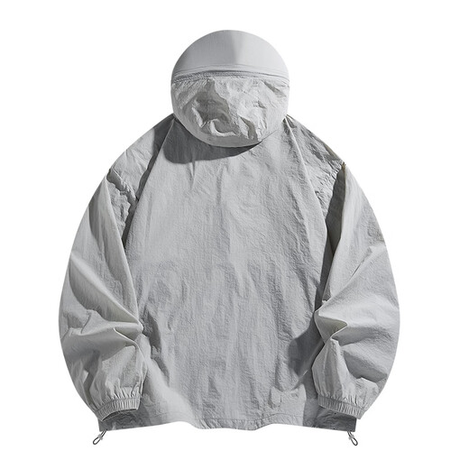 Jiaoxia Forest 2025 New Couple Ice Silk Sun Protection Clothes for Men and Women Same Style Summer Skin Clothing Breathable Fishing Clothing for Men DQ627 Glacier Blue 2XL