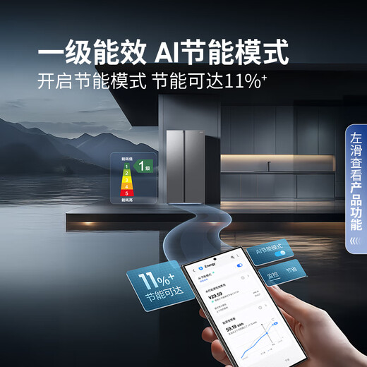 三星（SAMSUNG）【2025新品】AI神冰箱5系655L家用大容量干湿分储AI节能一级能效双开门冰箱以旧换新补贴 月光银RS70F65P1TSC