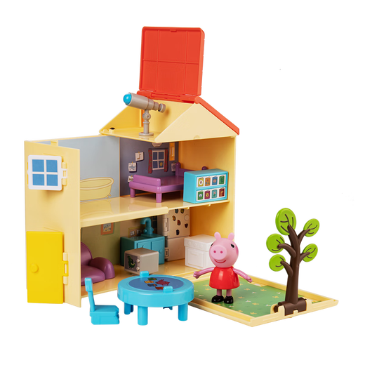 Casi nuevo producto, Peppa Pig, juguete para jugar a las casitas, casa de cerdito, periférico de dibujos animados, regalo de cumpleaños para niños y niñas, regalos