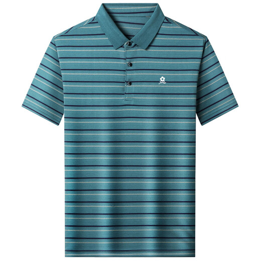 
MONTAGUT official website Men's clothing 100 short-sleeved T-shirt with mulberry silk stripes in summer middle-aged dad casual lapel polo shirt N7003-Orange L 170 suitable for 115-125Jin [Jin equals 0.5 kg]
