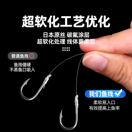 Pulian carbon line main line carbon sea fishing sea pole sea pole throwing fishing line special sub-line sub-front lead line soft carbon wire - transparent 220 meters strong tensile strength more wear-resistant fast cutting water shot one shot two No. 1