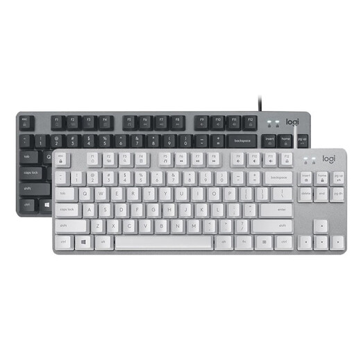 Logitech Logitech K835 wired mechanical keyboard 84 keys without backlight computer peripherals e-sports game office tea shaft unpack K835 white blue shaft unpacking box Self-use cost performance