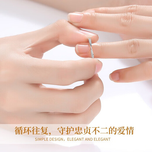 China Gold Möbius Pure Silver Ring for Women Silver Jewelry Living Ring Birthday Gift for Girlfriend and Wife Wedding Anniversary Möbius Ring for Women Ring + Certificate Gift Box