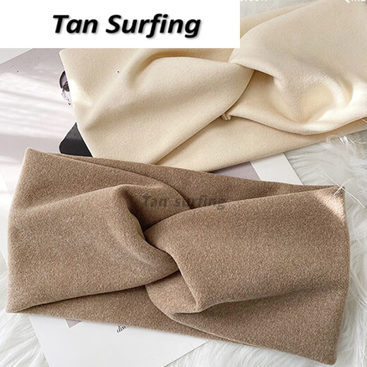 Ruipa (RUIPA) headband warm winter wide-brimmed headband women's sports hair binding face wash headband headband headband hair accessories oatmeal color