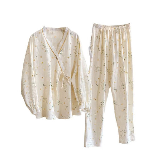 NEU Pure Cotton Schwangerschaft Mutter Einschränkung Anzug Spring- und Herbst-Mutter-Pyjamas Sommerstillung und postpartale Stillzeit Kleidung Set A1047 L Größe (115-130jin [Jin ist gleich 0,5 kg])