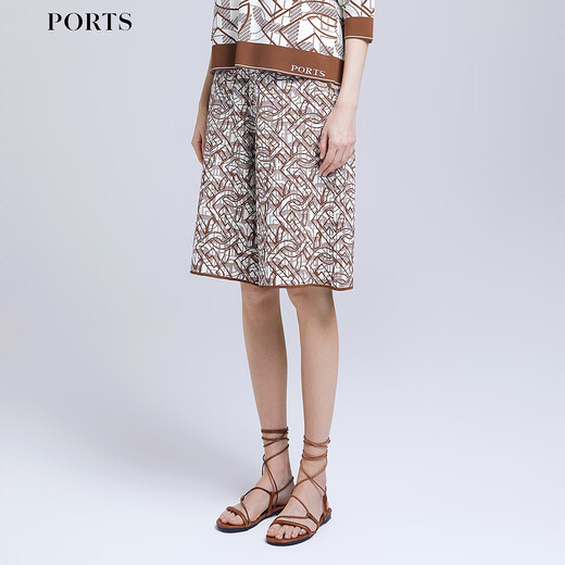 PORTS Women's 2025 Spring and Summer New Shorts LD8K900KKY002 Cocoa Dark Brown M (6)