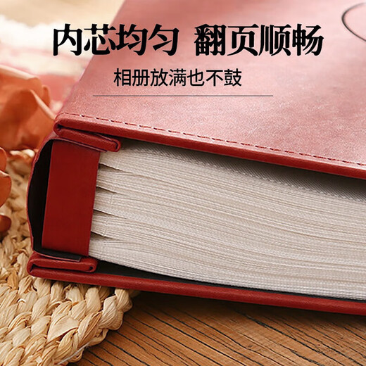 Oliver photo album home interstitial storage book large capacity photo album couple DIY handmade graduation memorial album photo book peace and joy (6 inches 800 horizontal and vertical version)
