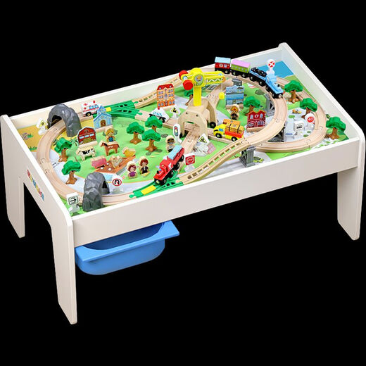 Track Track Car à télécommande Train Enfants en bois Tableau de jouets en bois