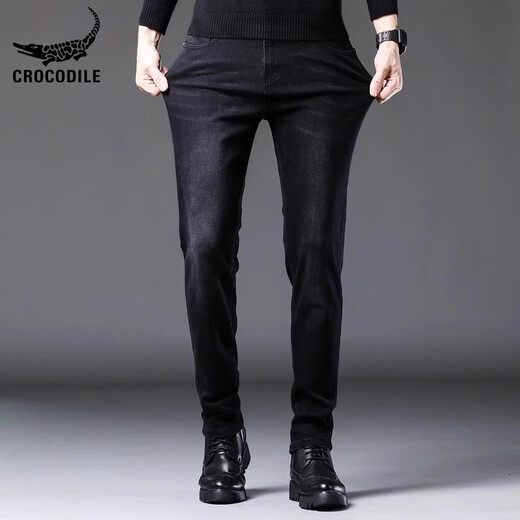 CHOGATH CHOGATH CROCODILE crocodile shirt brand 2025 new men's jeans summer trendy brand slim leg trousers casual pants men 1048 black 28 90-105Jin Jin equals 0.5 kg