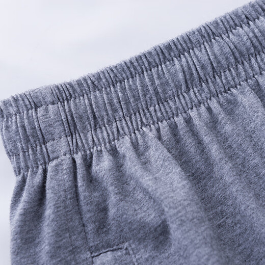 Autumn E family autumn and winter middle-aged and elderly cotton elastic knitted sweatpants men's high-waisted straight loose casual sports pants men's trousers spring and autumn thick navy blue XL