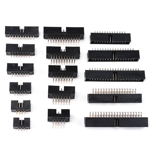 Zejie simple horn seat DC3-6P8P10P14P16P20P26P34P40P socket 2.54mm straight pin curved pin 14P straight pin (5 pieces)