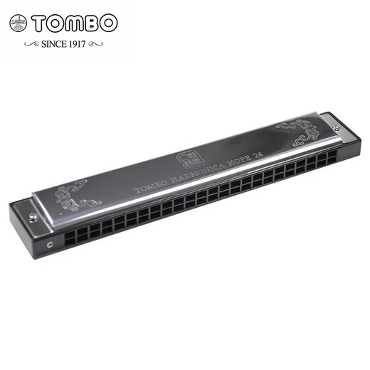 TOMBO通宝6624P纯音口琴成人高级初学者入门24孔复音口琴C调专业演奏级 G调
