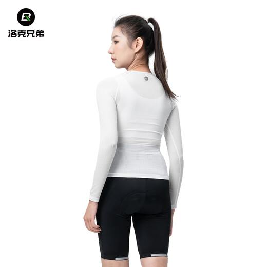 ROCKBROS sweatshirt women's quick-drying breathable long-sleeved top bottoming mountain road cycling jersey summer white M /L