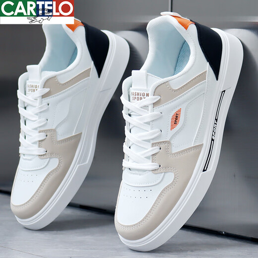 Cartelo 2025 Summer New Shoes для мужских белых туфлей в корейском стиле.