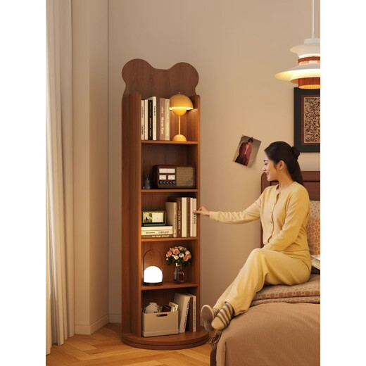 Millennium Washington Bear drehbarer Ankleidespiegel, Ganzkörper-Bodenspiegel, Heimzeitschriften-Bücherregal, drehbarer Aufbewahrungsspiegel, 165 x 36 cm, Weiß