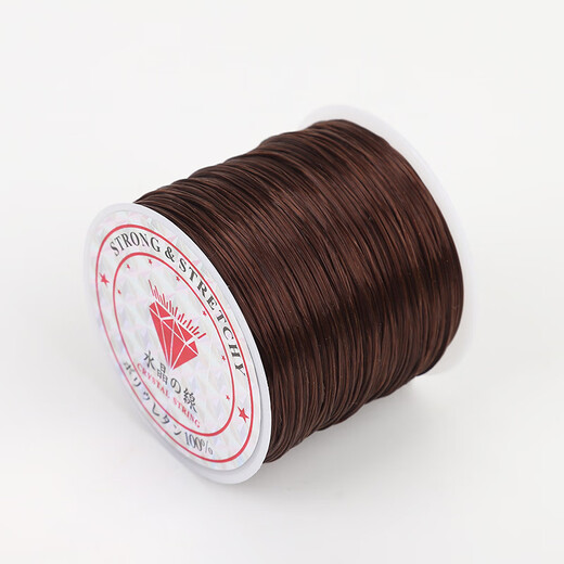 Maimid transparent crystal flat silk elastic thread diy beaded bracelet thread elastic thread bracelet hand string play beads beads thread white (3 tools included) wire diameter 0.8mm long about 50 meters