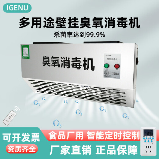 IGENU wall-mounted ozone generator industrial commercial disinfection machine food factory breeding farm garbage room laboratory hospital school canteen restaurant kitchen sterilization and odor removal 5g/h upgraded intelligent timing