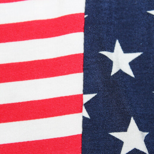 WOXUAN men's underwear pure cotton European and American thong men's American flag printed T-shaped body shaping blue 2XL