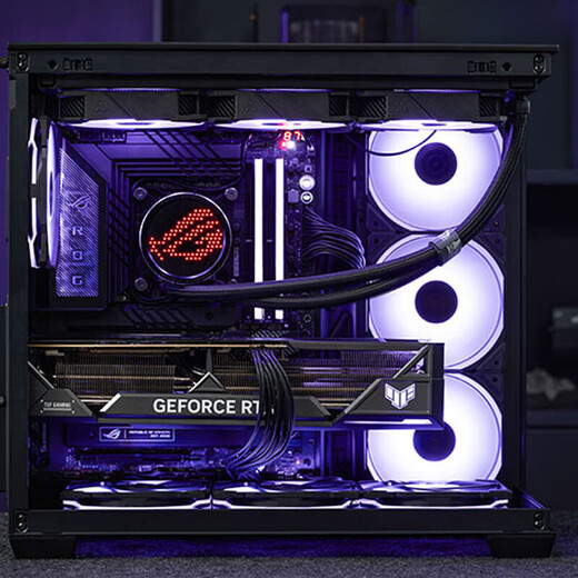 ASUS ROG family bucket 285K/RTX5080 RTX5070Ti computer host desktop assembly computer deep learning AI computing design rendering e-sports game console DIY complete machine with two 285K+RTX5070Ti
