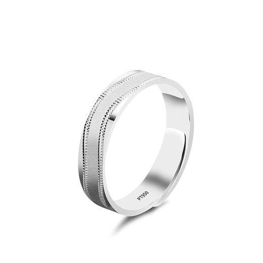 Dirholl PT950 Platinum Ripples of Love Couple Rings Fashionable Light Luxury Niche Platinum Wedding Engagement Rings for Men and Women PT950 Platinum Ripples of Love Couple Platinum Rings