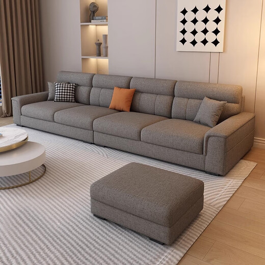 Jianxin fabric sofa living room 2025 new straight row small apartment sofa modern simple cotton and linen sofa F6688