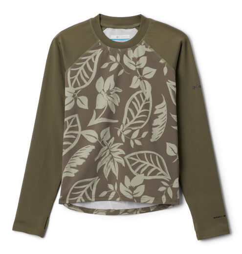 Columbia Colombia Baby Boy Sandy Shores Printed Long Sleeve Sun Protection Shirt Stone Green Color Tone/Stone Green XXS