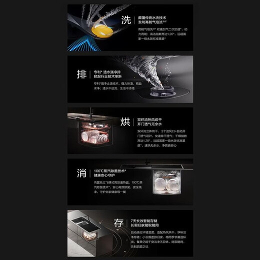 Fotile embedded sink dishwasher Y2 household multi-functional integrated sink all-in-one fully automatic three-in-one fruit and vegetable washing, pesticide residue removal, seafood high-temperature sterilization official flagship store JBSD2F-03-Y2 (faucet not included)