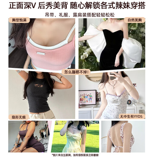 Miss Curious Silicone Anti-Bump Small Breast Chest Stickers Women's Invisible Sexy Nipple Stickers Wedding Dress Thin Top Shape Showing Nude Skin A