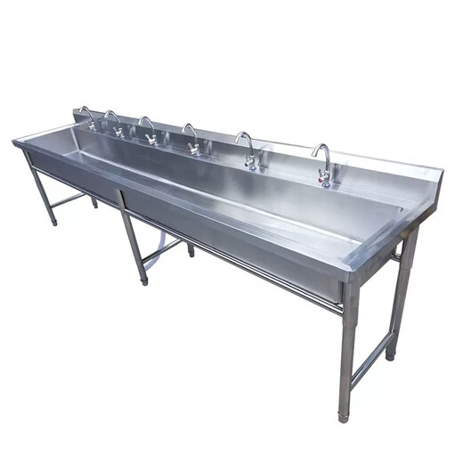 Commercial stainless steel sink single tank one-piece school custom hand-washing dishwashing sink with bracket factory kindergarten rounded corners 120*60*80 without faucet without opening the faucet