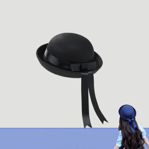 Lu Shanwu small round hat Japanese sailor hat jk uniform couple college style bow ribbon casual and versatile cyan streamer (picture 2)