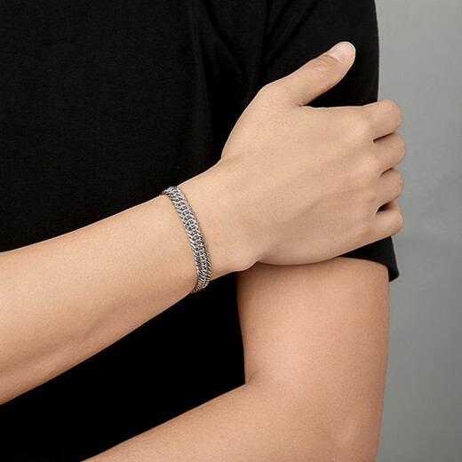 Saturday Fortune (ZLF) pt950 platinum bracelet men's fashion trendy platinum bracelet personalized Cuban bracelet for men 22cm-43.51g