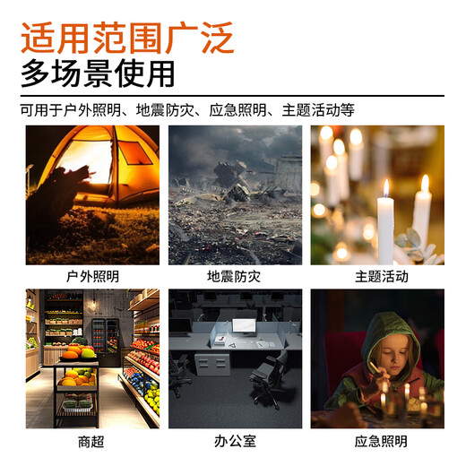 Mandelai emergency lighting candle red 10-pack smokeless old-fashioned straight wax experimental daily power outage earthquake 2*20cm