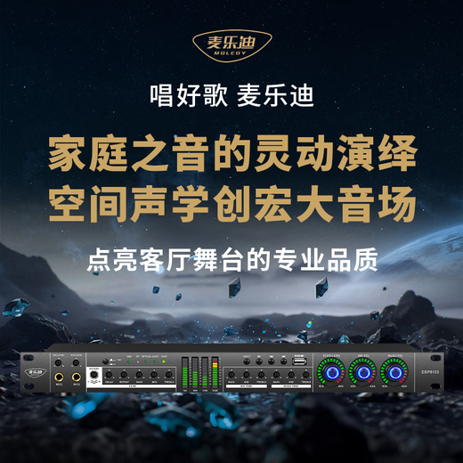 Melody DSP8100 professional audio pre-amp effector audio processor fever-grade karaoke microphone reverberation karaoke home anti-howling equalizer feedback suppressor DSP8100 exclusive version effector (including cable)