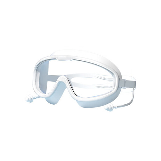 NAOISKEY 脑斯基2025新款大框泳镜防水防雾高清男女士专业成人潜水游泳眼镜装备
 白色透明-盒装