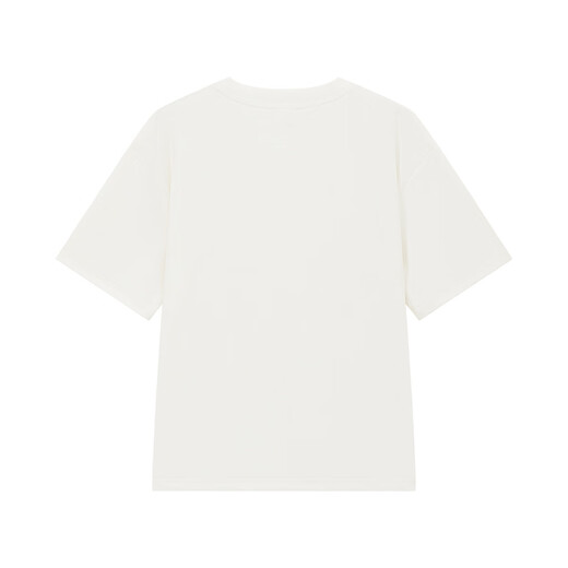 ELLE KIDS children's clothing 80S liquid ammonia hot diamond short-sleeved T-shirt girls summer new casual holiday loose top white 130