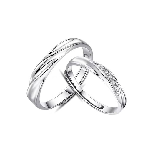 Platinum PT950 couple ring for women, platinum engagement ring, diamond pair ring, Valentine's Day birthday gift for girlfriend, light luxury style couple ring to spend time together in love, a pair of living rings, free exquisite gift box