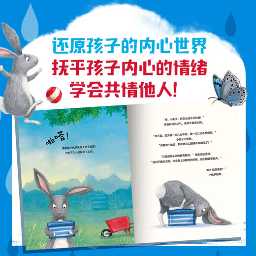 不听不听就不听 跟小兔子学共情绘本套装2册 小兔子的饼干盒 小兔子的红书包  尼克拉 伯恩著 中信出版社图书 小兔子的饼干盒+小兔子的红书包（套装）