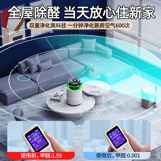 Gonghechuan air purifier formaldehyde removal desktop new house emergency move-in artifact removes smoke smell home car deodorizing bacteria and formaldehyde removal machine